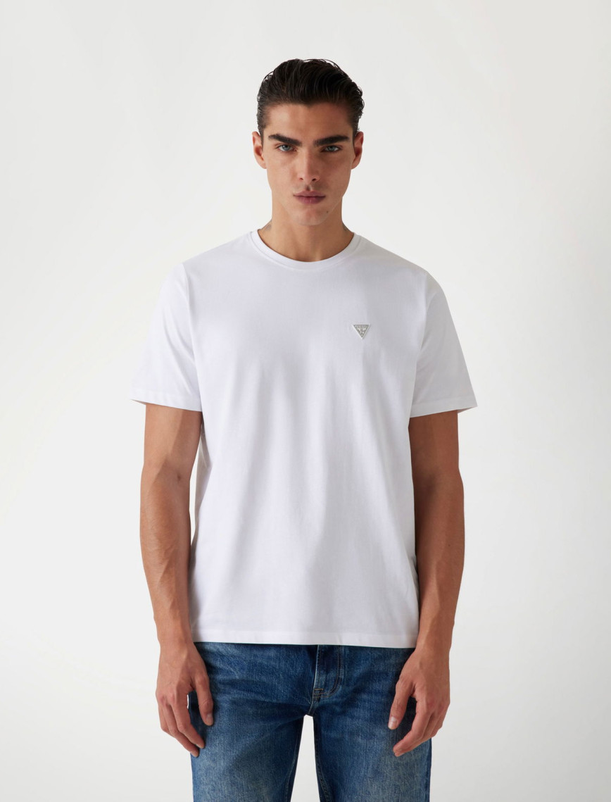 Guess Cn Patch Org Heavy 259 Erkek Beyaz T-Shirt