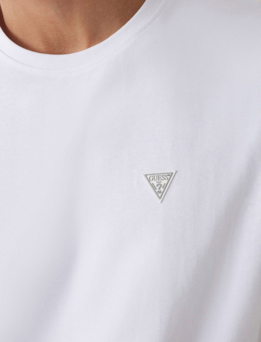 Guess Cn Patch Org Heavy 259 Erkek Beyaz T-Shirt