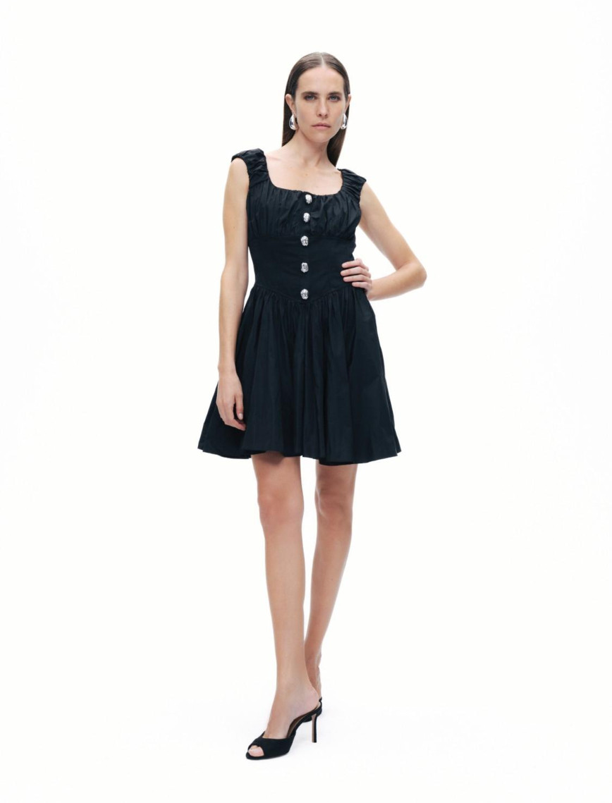 Korse Görünümlü Mini Elbise Korse Görünümlü Mini Elbise