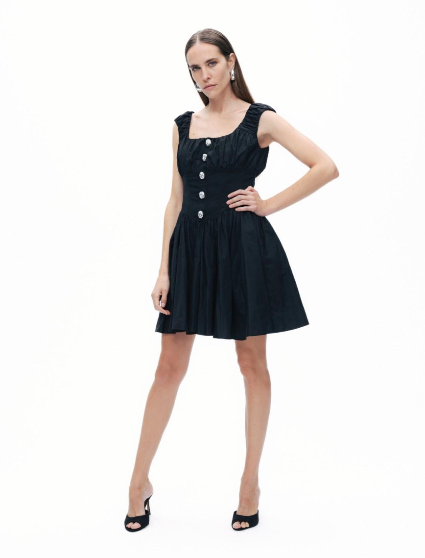 Korse Görünümlü Mini Elbise Korse Görünümlü Mini Elbise