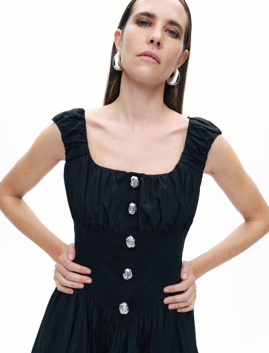 Korse Görünümlü Mini Elbise Korse Görünümlü Mini Elbise