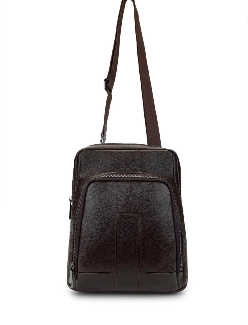 Tamer Tanca Erkek Hakiki Deri Kahverengi Postacı Çanta