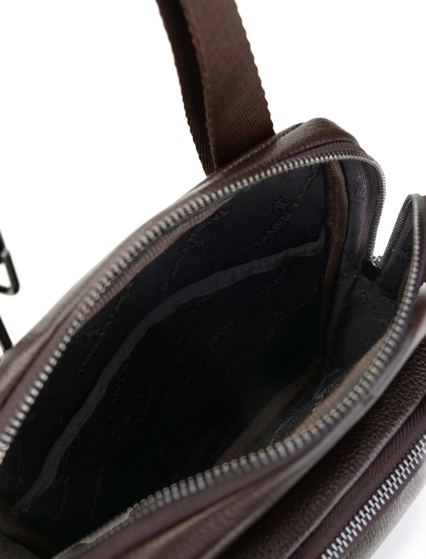 Tamer Tanca Erkek Hakiki Deri Kahverengi Postacı Çanta