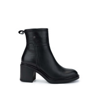 Tamer Tanca Kadın Hakiki Deri Siyah Deri Topuklu Bot