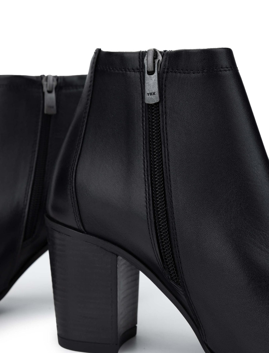 Tamer Tanca Kadın Vegan Siyah Deri Topuklu Bot Tamer Tanca Kadın Vegan Siyah Deri Topuklu Bot