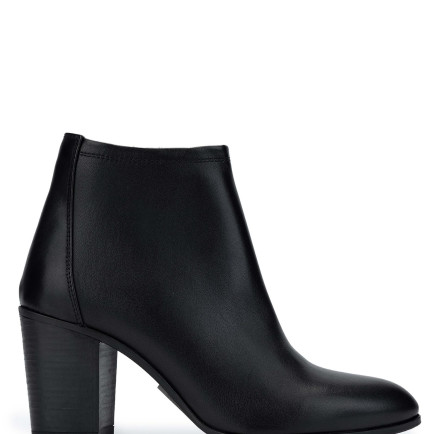 Tamer Tanca Kadın Vegan Siyah Deri Topuklu Bot