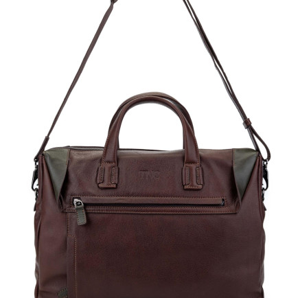 Tamer Tanca Erkek Hakiki Deri Kestane/Yeşil Evrak Çantası Tamer Tanca Erkek Hakiki Deri Kestane/Yeşil Evrak Çantası