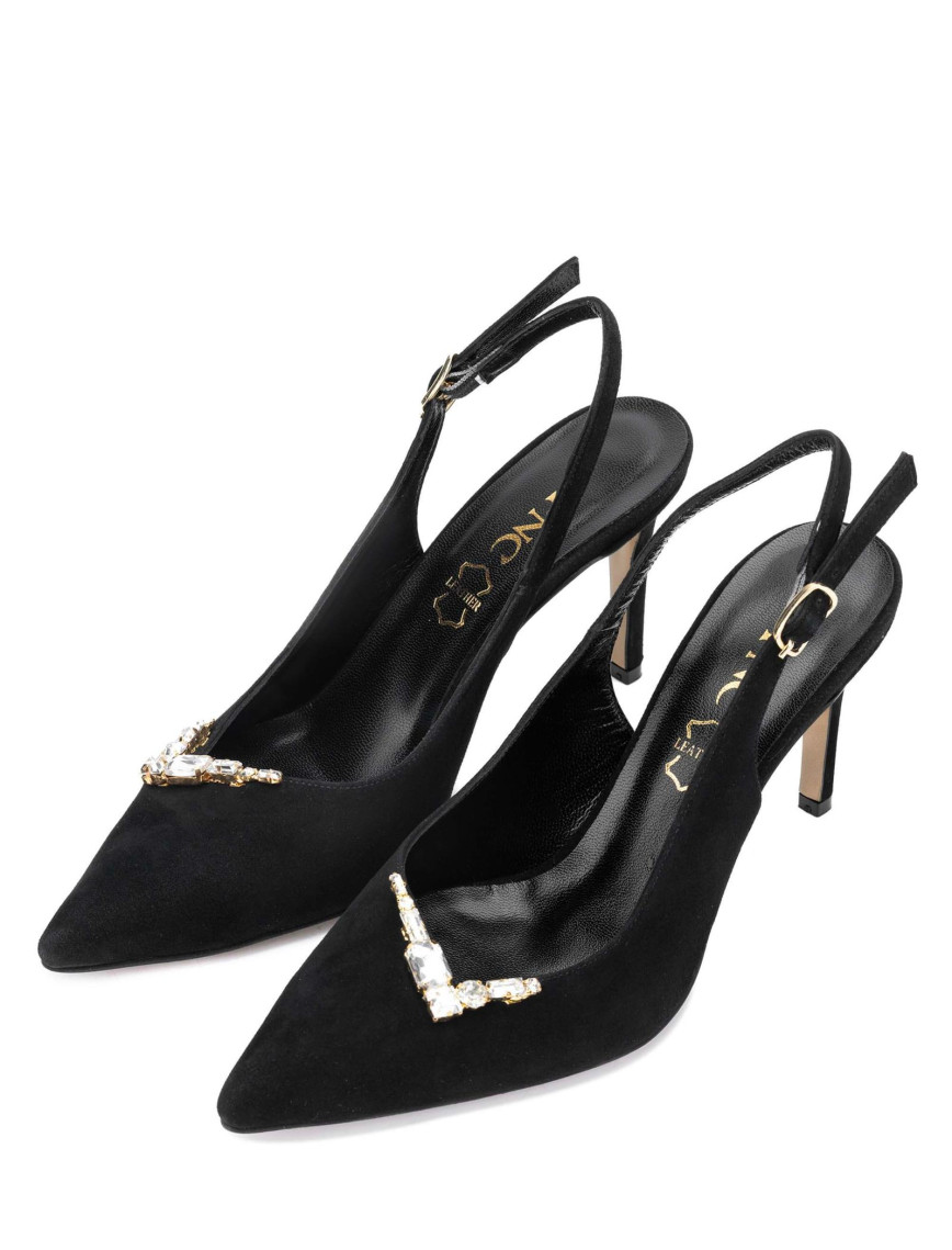 Tamer Tanca Kadın Hakiki Deri Siyah Süet Topuklu Ayakkabı Tamer Tanca Kadın Hakiki Deri Siyah Süet Topuklu Ayakkabı