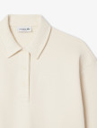 Lacoste Kadın Relaxed Fit Polo Yaka Krem Sweatshirt Lacoste Kadın Relaxed Fit Polo Yaka Krem Sweatshirt