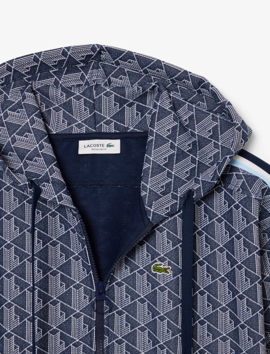 Lacoste Kadın Regular Fit Fermuarlı Monogram Lacivert Sweatshirt Lacoste Kadın Regular Fit Fermuarlı Monogram Lacivert Sweatshirt