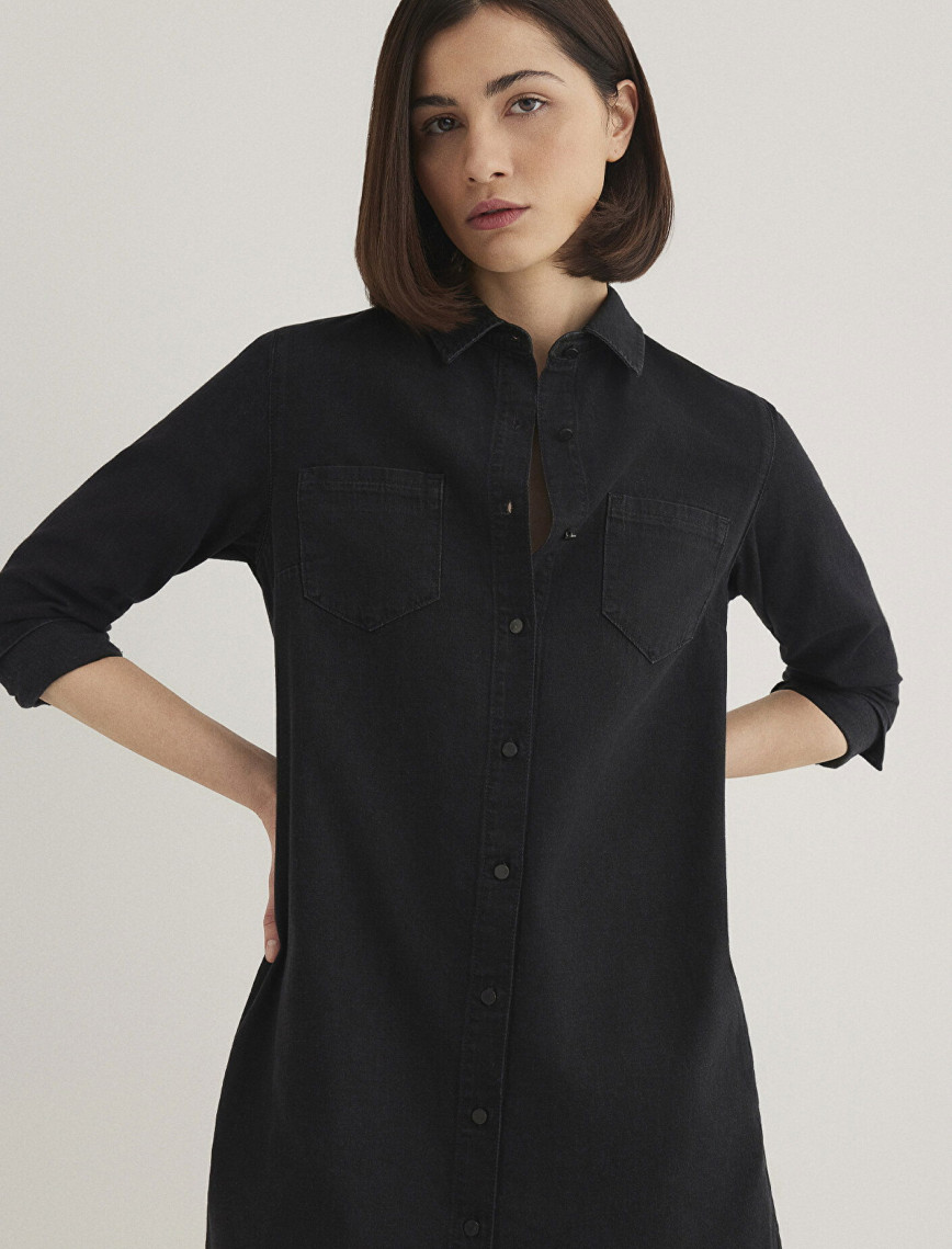 Mavi Liz Casual Gri Jean Elbise 130656-34926 Mavi Liz Casual Gri Jean Elbise 130656-34926