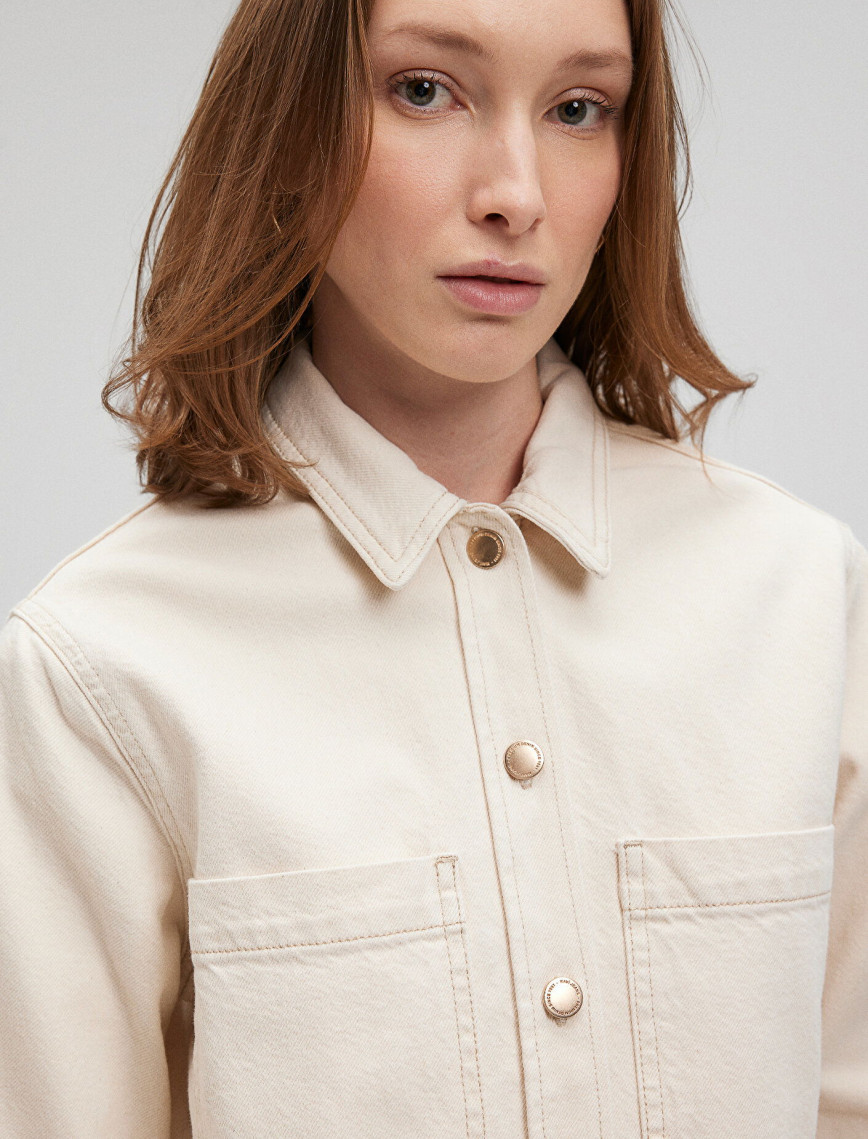 Mavi Paola Mavi Premium Ekru Jean Gömlek Crop / Kısa Kesim 1210779-87093 Mavi Paola Mavi Premium Ekru Jean Gömlek Crop / Kısa Kesim 1210779-87093