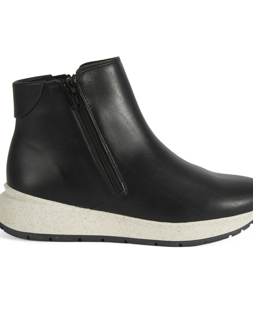 Gillian Siyah Kadın DesaComfort Fermuarlı Deri Bot