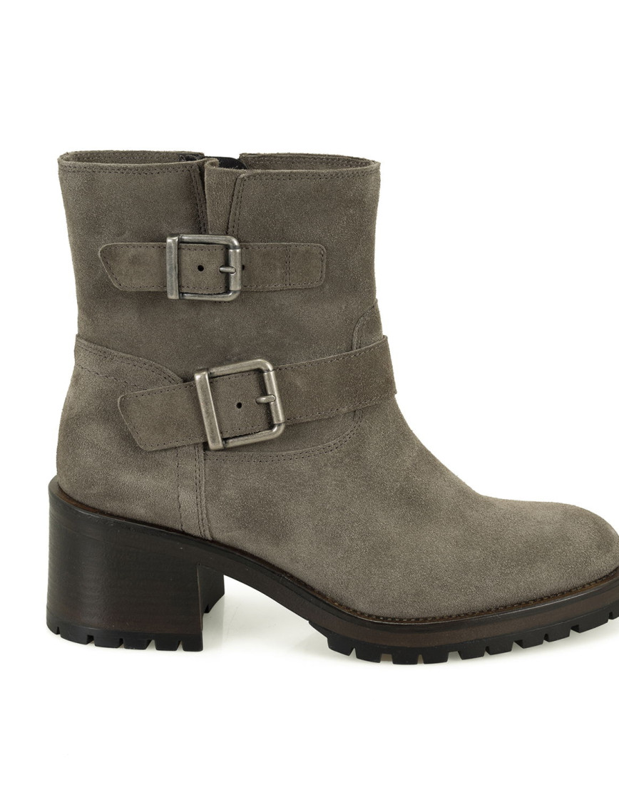 Brices Kemer Aksesuarlı Vizon Kadın Topuklu Süet Bot Brices Kemer Aksesuarlı Vizon Kadın Topuklu Süet Bot