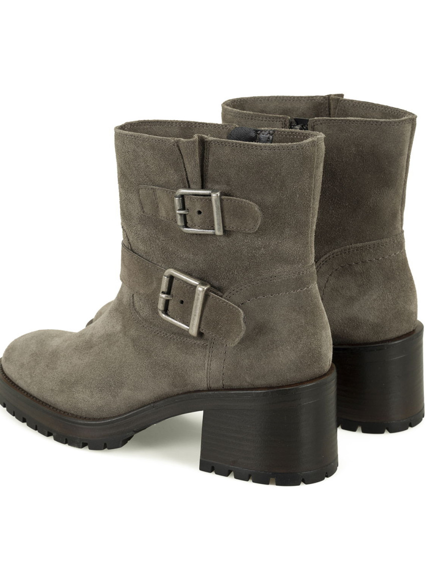 Brices Kemer Aksesuarlı Vizon Kadın Topuklu Süet Bot Brices Kemer Aksesuarlı Vizon Kadın Topuklu Süet Bot