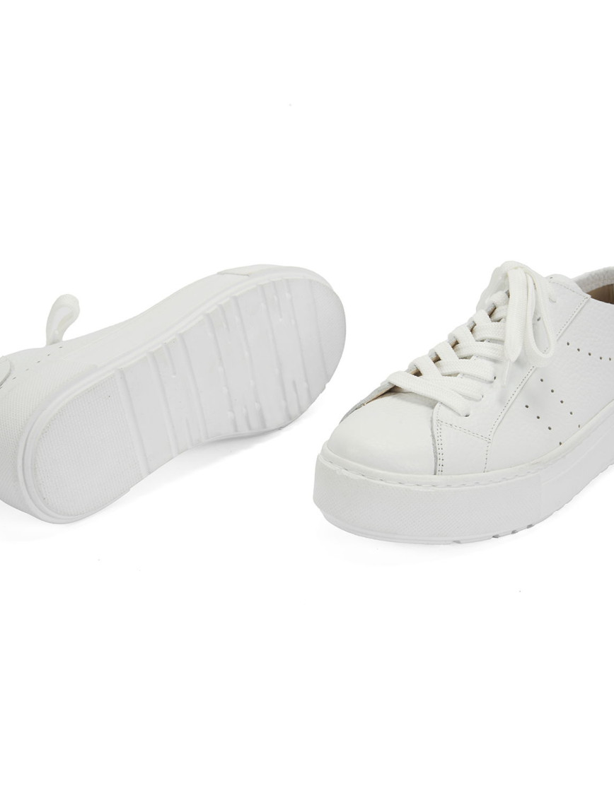 Kadın Beyaz Deri Spor Ayakkabı Kadın Beyaz Deri Spor Ayakkabı