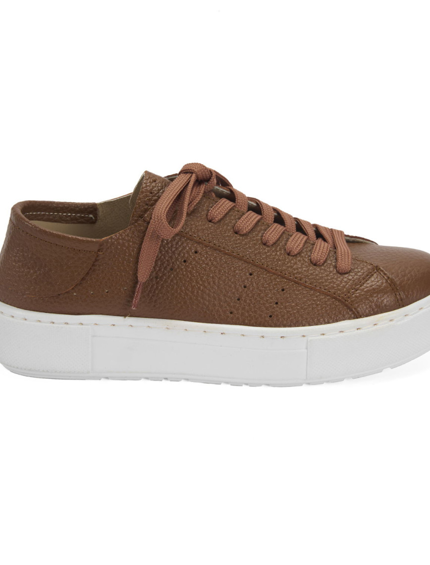 Kadın Taba Deri Spor Ayakkabı