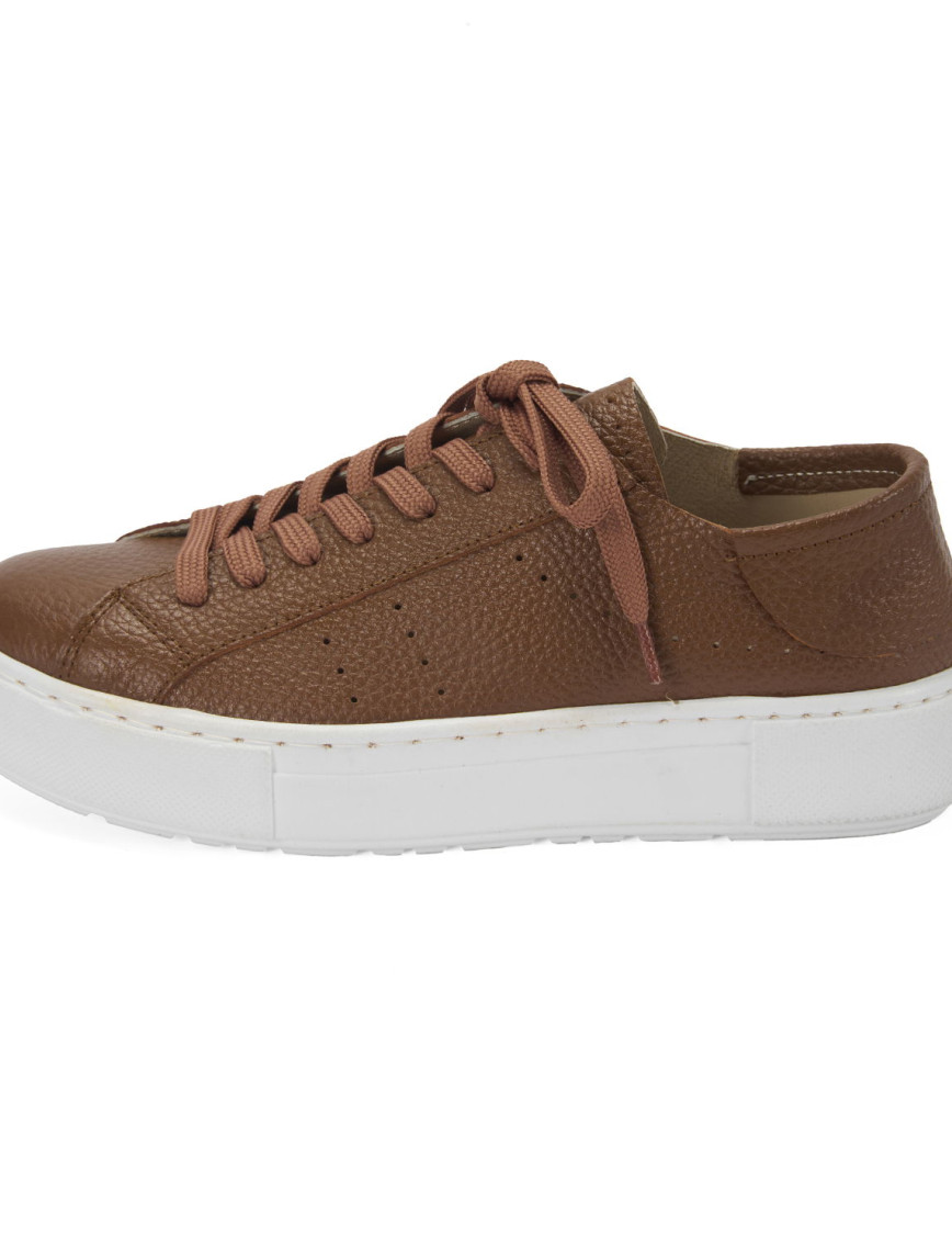 Kadın Taba Deri Spor Ayakkabı