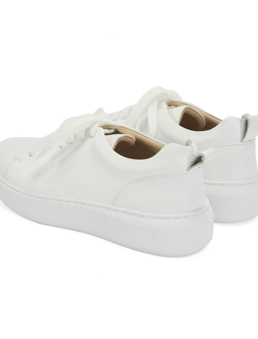 Kadın Beyaz Deri Spor Ayakkabı Kadın Beyaz Deri Spor Ayakkabı