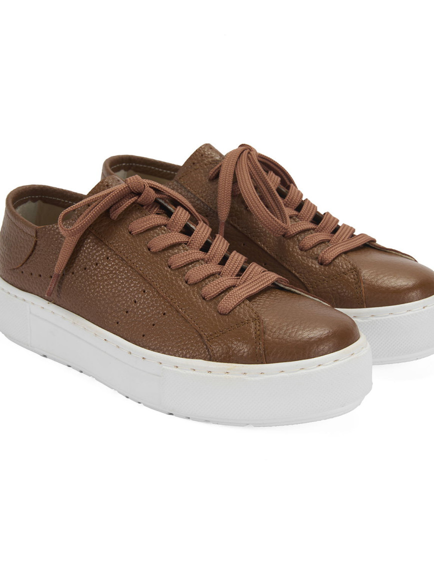 Kadın Taba Deri Spor Ayakkabı