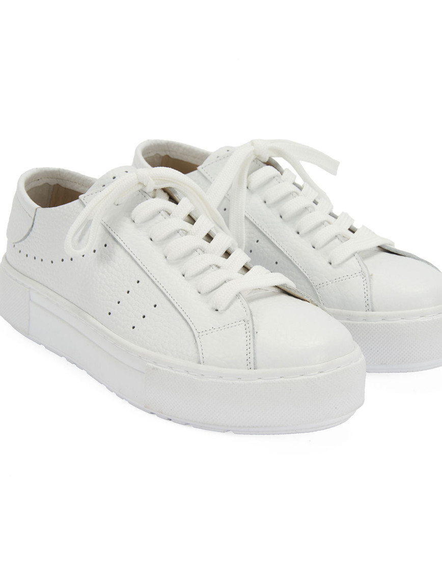 Kadın Beyaz Deri Spor Ayakkabı Kadın Beyaz Deri Spor Ayakkabı