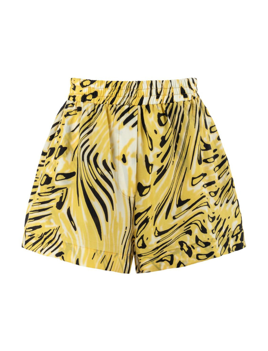 Yüksek Bel Desenli Şort Yüksek Bel Desenli Şort