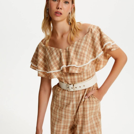 Fırfır Detaylı Tulum Fırfır Detaylı Tulum