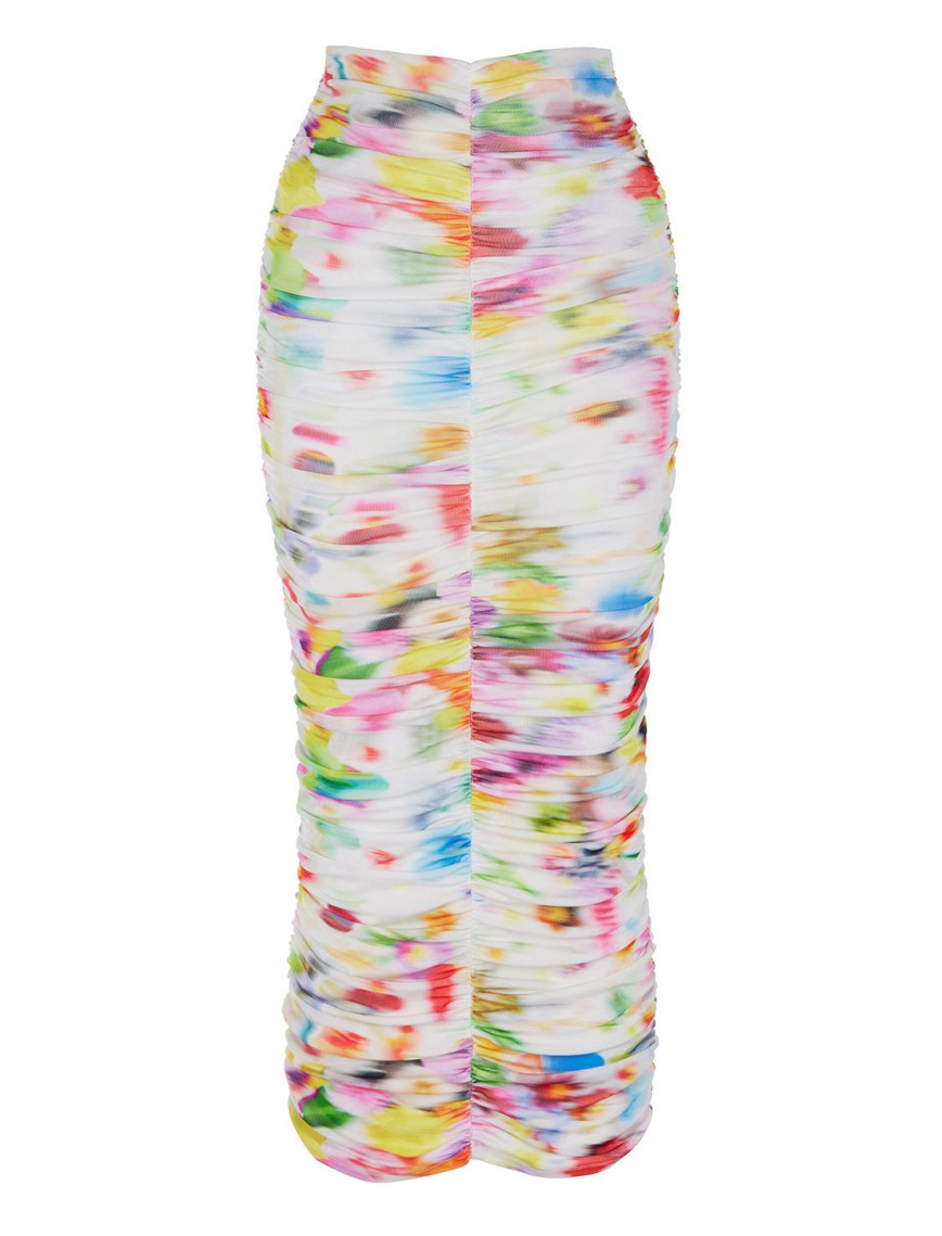 Desenli Drapeli Etek Desenli Drapeli Etek