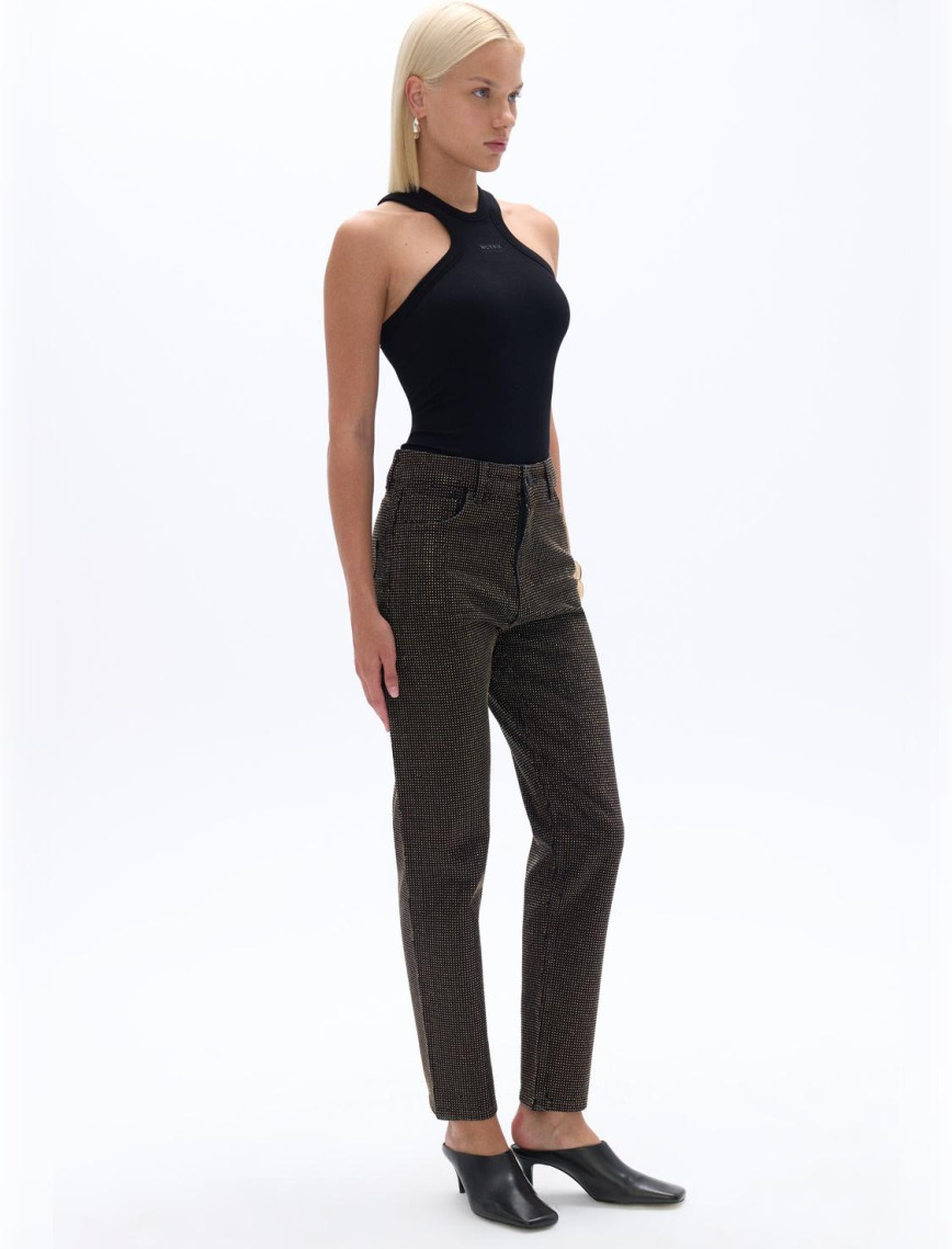 Taş Detaylı Mom Fit Jean Pantolon Taş Detaylı Mom Fit Jean Pantolon