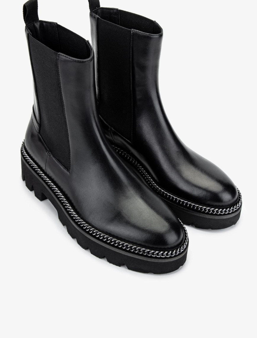 Valmenti Kadın Hakiki Deri Siyah Deri Casual Bot Valmenti Kadın Hakiki Deri Siyah Deri Casual Bot