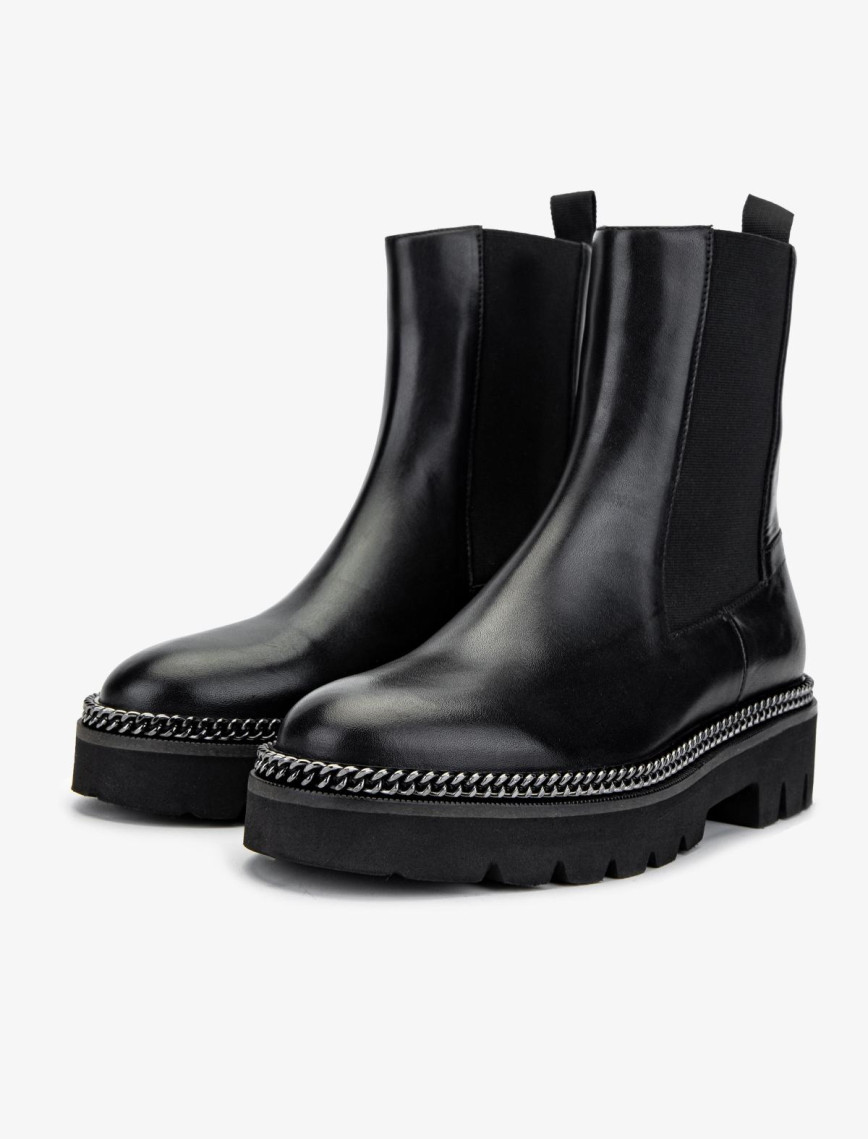 Valmenti Kadın Hakiki Deri Siyah Deri Casual Bot Valmenti Kadın Hakiki Deri Siyah Deri Casual Bot