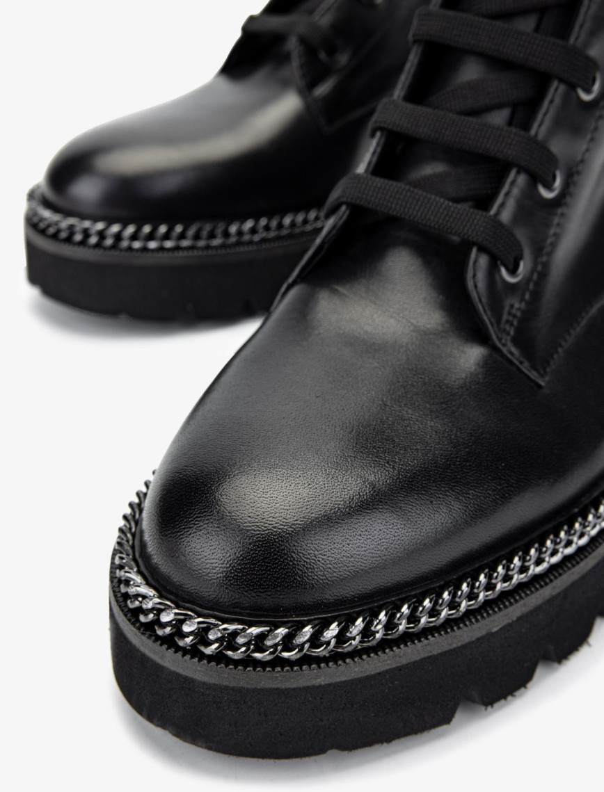 Valmenti Kadın Hakiki Deri Siyah Deri Casual Bot Valmenti Kadın Hakiki Deri Siyah Deri Casual Bot