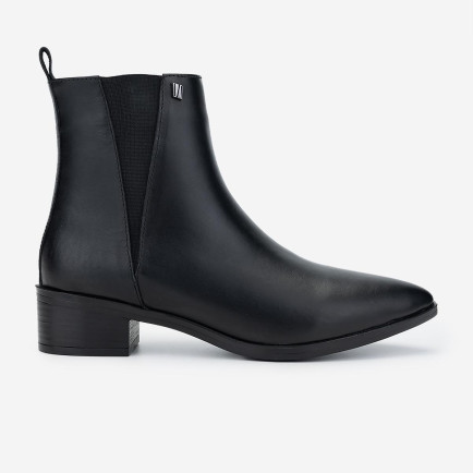 Valmenti Kadın Siyah Deri Topuklu Bot Valmenti Kadın Siyah Deri Topuklu Bot