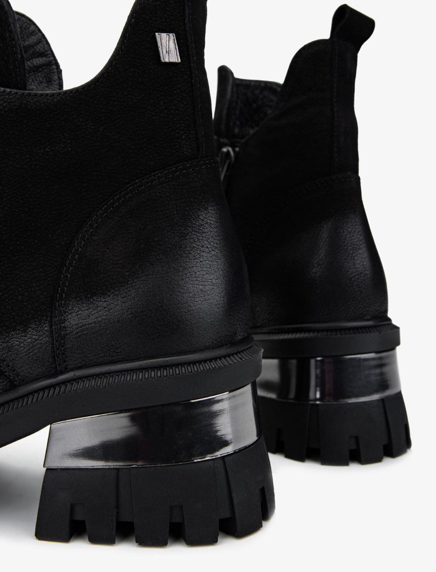 Valmenti Kadın Hakiki Deri Siyah Nubuk Casual Bot Valmenti Kadın Hakiki Deri Siyah Nubuk Casual Bot