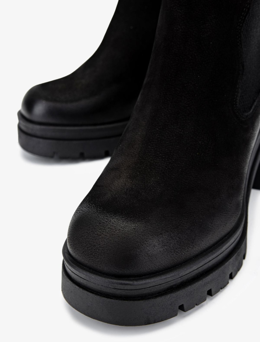 Valmenti Kadın Hakiki Deri Siyah Nubuk Casual Bot Valmenti Kadın Hakiki Deri Siyah Nubuk Casual Bot