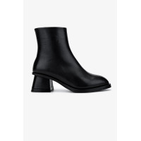 Valmenti Kadın Hakiki Deri Siyah Deri Topuklu Bot