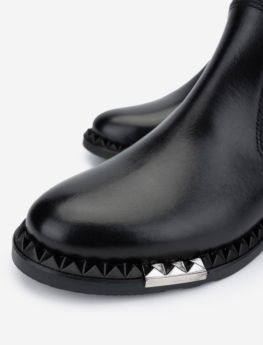 Valmenti Kadın Hakiki Deri Siyah Deri Düz Bot Valmenti Kadın Hakiki Deri Siyah Deri Düz Bot