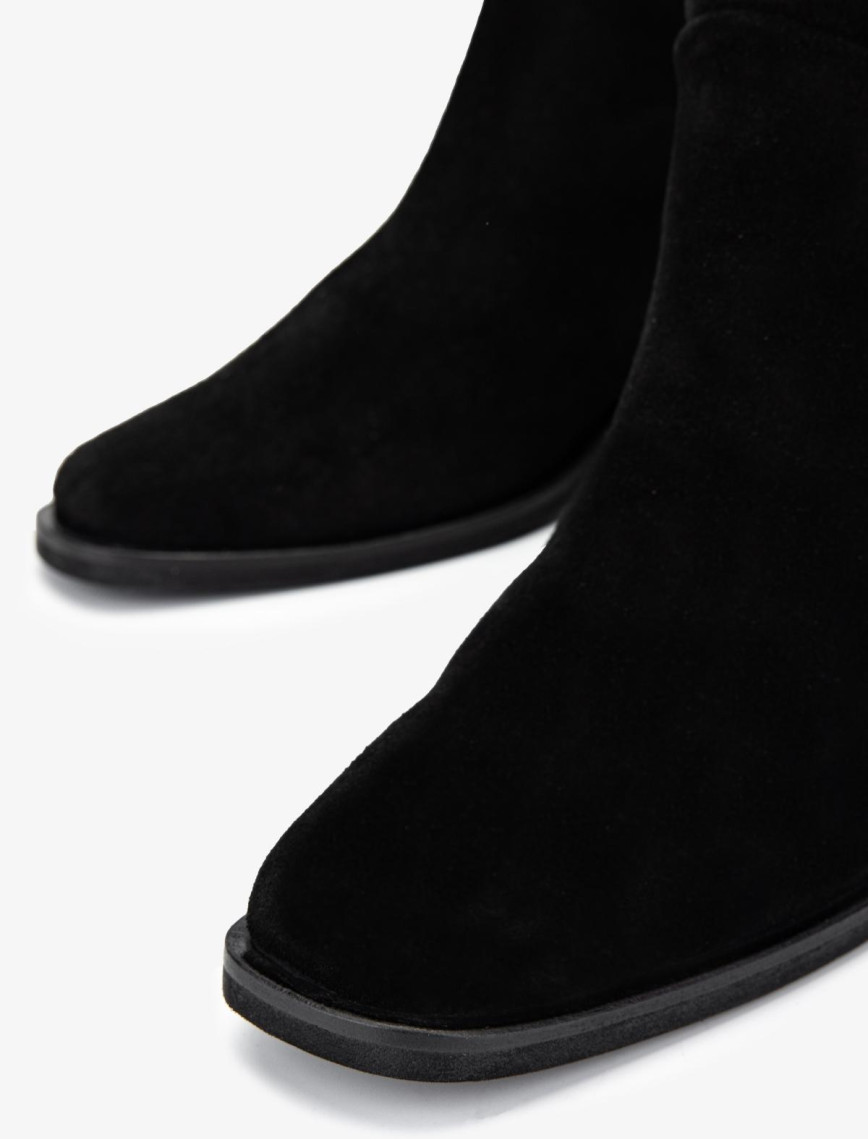 Valmenti Kadın Hakiki Deri Siyah Süet Casual Bot Valmenti Kadın Hakiki Deri Siyah Süet Casual Bot