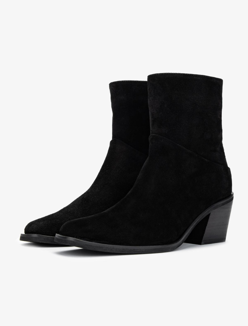 Valmenti Kadın Hakiki Deri Siyah Süet Casual Bot Valmenti Kadın Hakiki Deri Siyah Süet Casual Bot