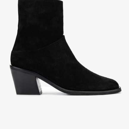 Valmenti Kadın Hakiki Deri Siyah Süet Casual Bot