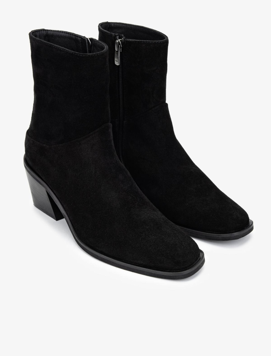 Valmenti Kadın Hakiki Deri Siyah Süet Casual Bot Valmenti Kadın Hakiki Deri Siyah Süet Casual Bot