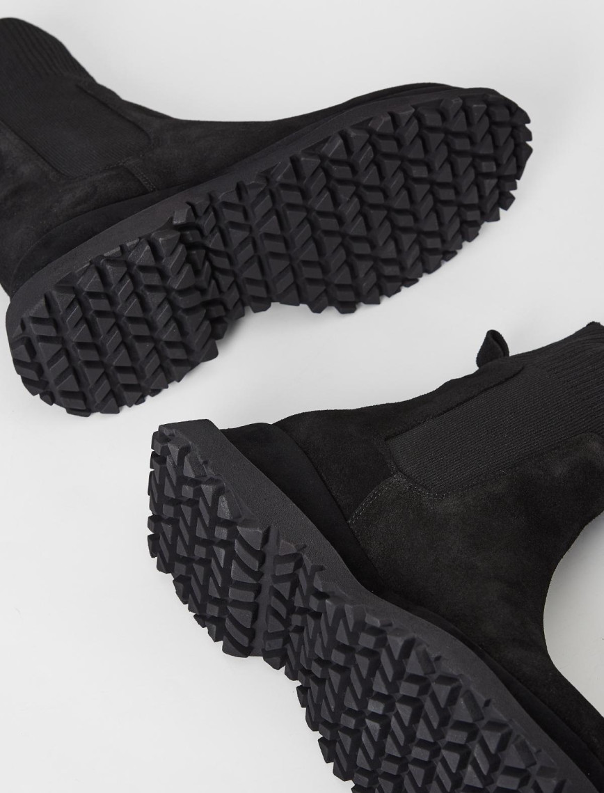 Valmenti Kadın Siyah Süet Hakiki Deri Casual Bot