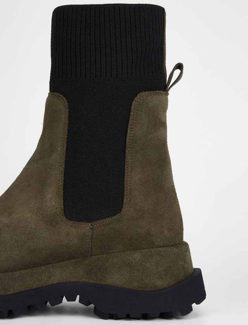 Valmenti Kadın Haki Süet Hakiki Deri Casual Bot