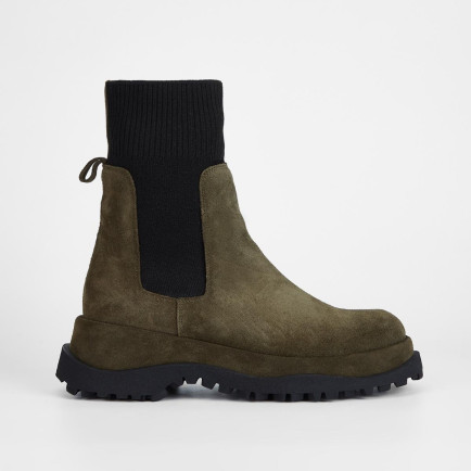 Valmenti Kadın Haki Süet Hakiki Deri Casual Bot