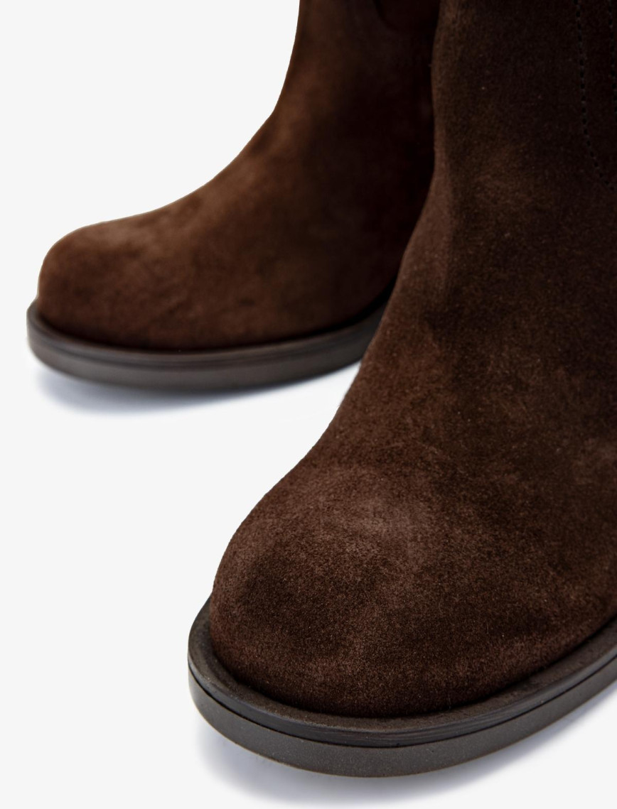 Valmenti Kadın Hakiki Deri Kahverengi Süet Casual Bot