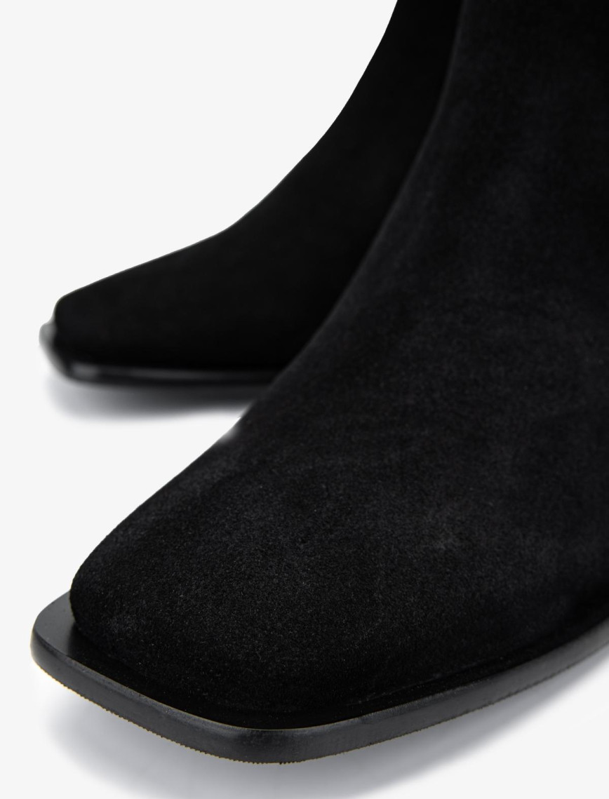 Valmenti Kadın Hakiki Deri Siyah Süet Casual Bot Valmenti Kadın Hakiki Deri Siyah Süet Casual Bot