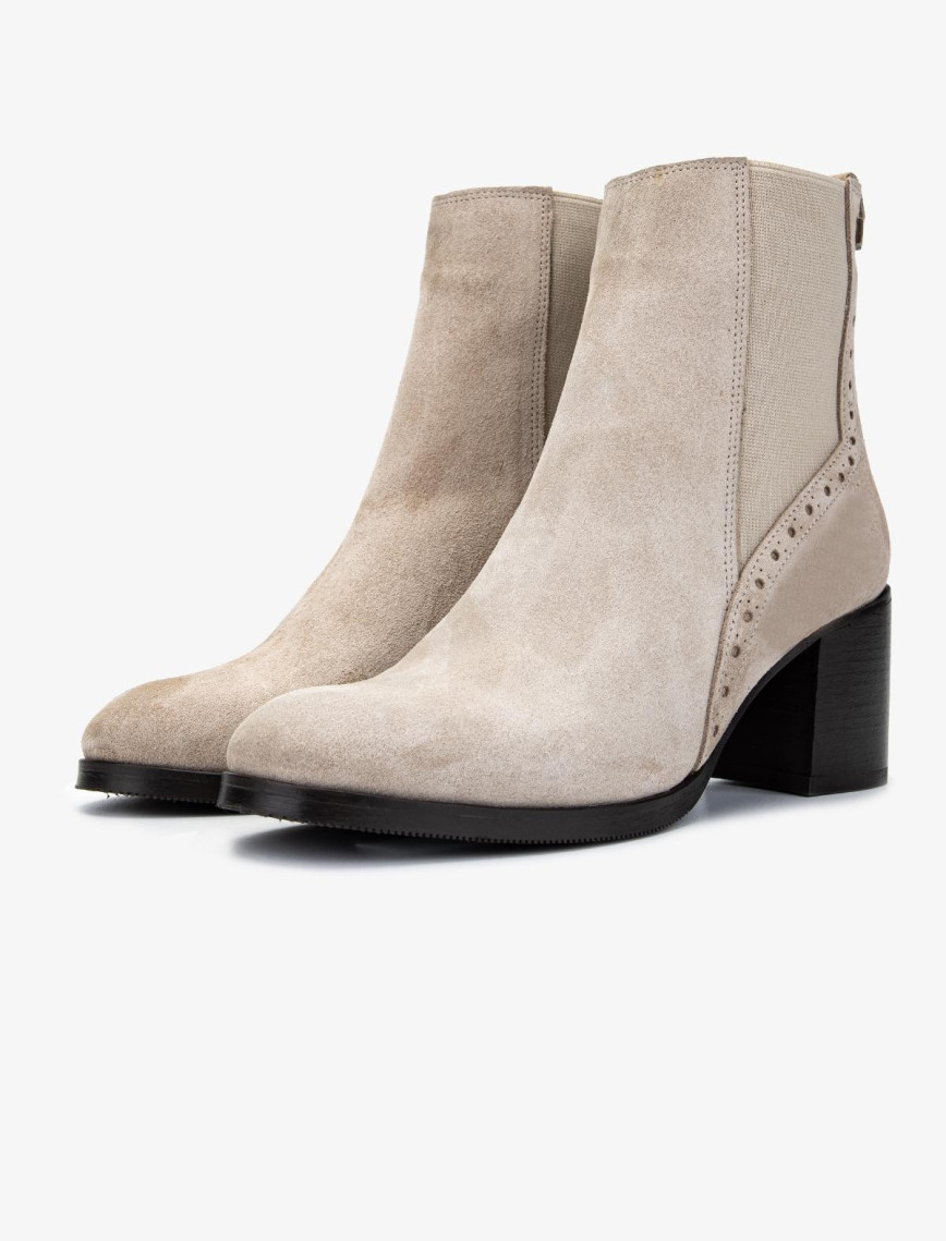 Valmenti Kadın Hakiki Deri Bej Süet Casual Bot