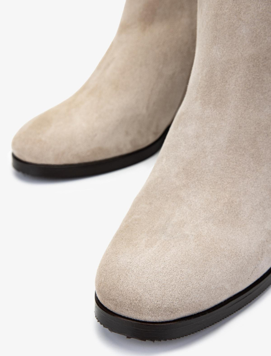 Valmenti Kadın Hakiki Deri Bej Süet Casual Bot