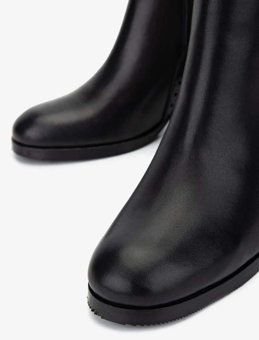 Valmenti Kadın Hakiki Deri Siyah Deri Casual Bot