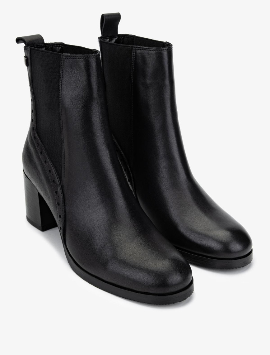 Valmenti Kadın Hakiki Deri Siyah Deri Casual Bot